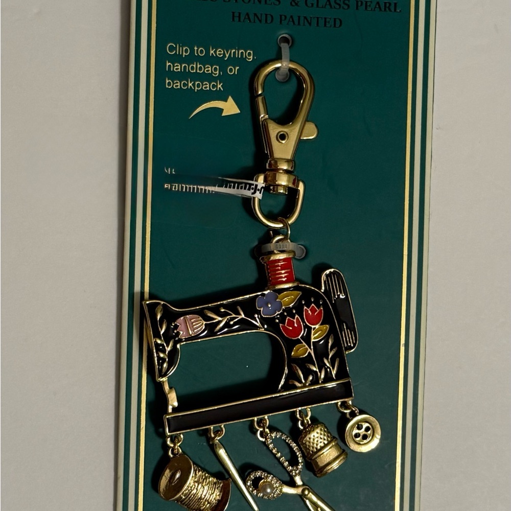 Piper K Sewing Machine W/Sewing Accessories Keychain Bag Charm | New Release